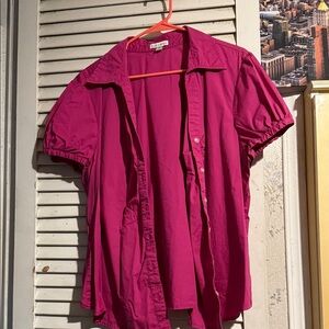 Coldwater Creek Fuchsia Button-Down Shirt